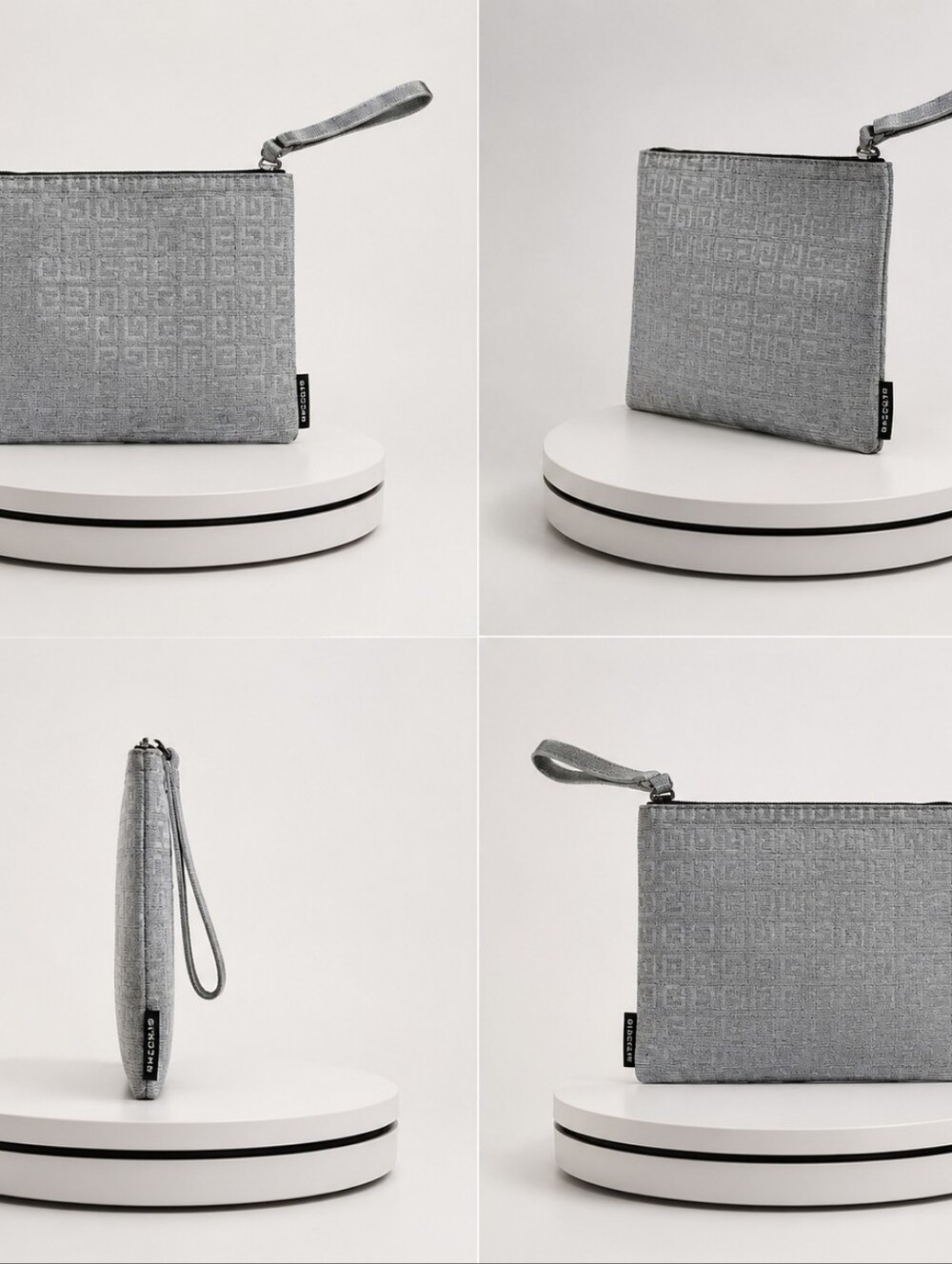 Givenchy Silver Textured Wristlet Clutch - Picture 2 of 6